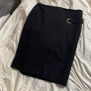 CALVIN KLEIN SLIT SUIT BLK SKIRT